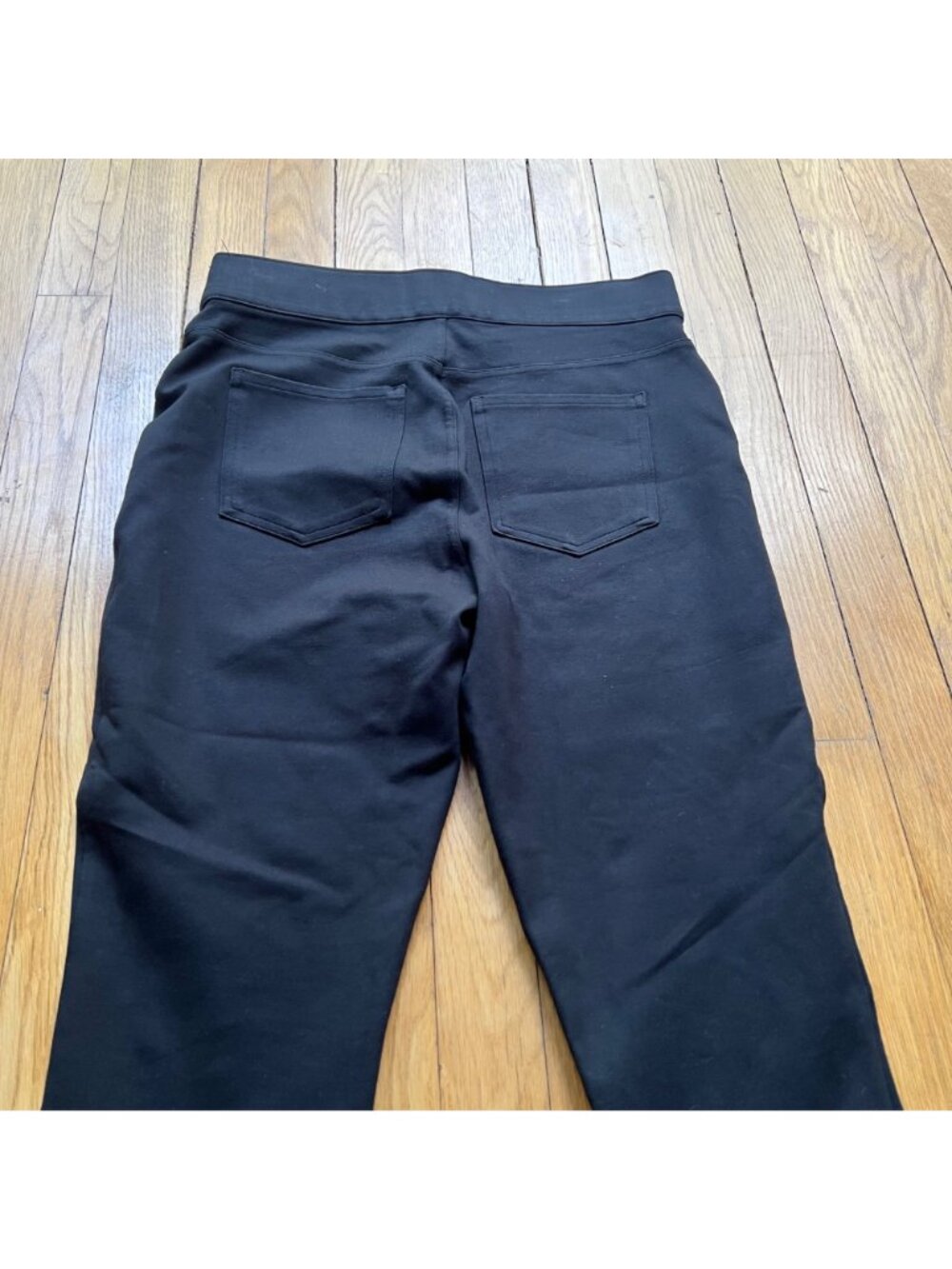 Spanx Size L Classic Black The Perfect Ponte Knit 4-Pocket Pull On Ankle Pants - Picture 14 of 15